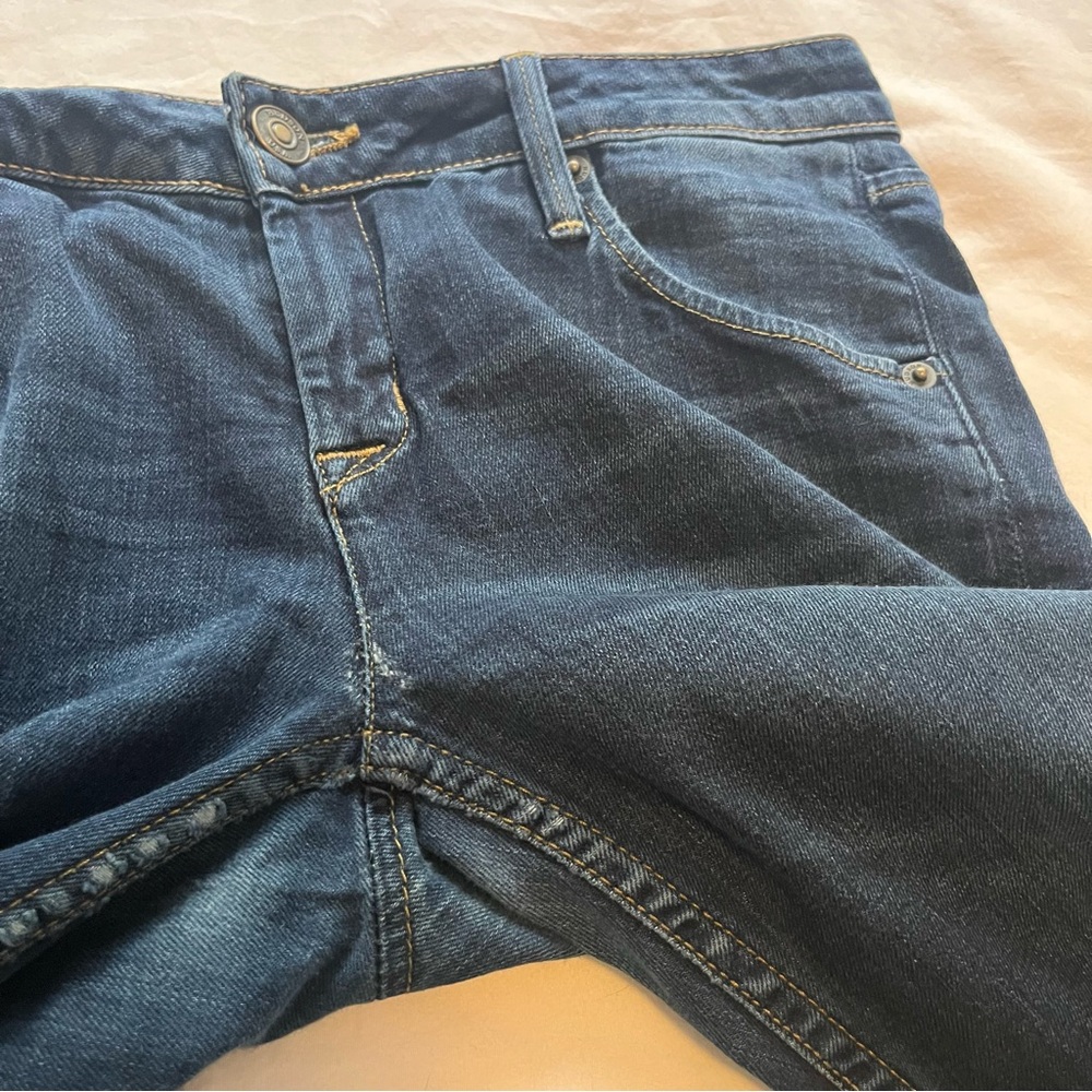 Hudson Jeans Dark Wash Whisker Fade Triangle Flap Pockets Size 28 - Picture 12 of 14